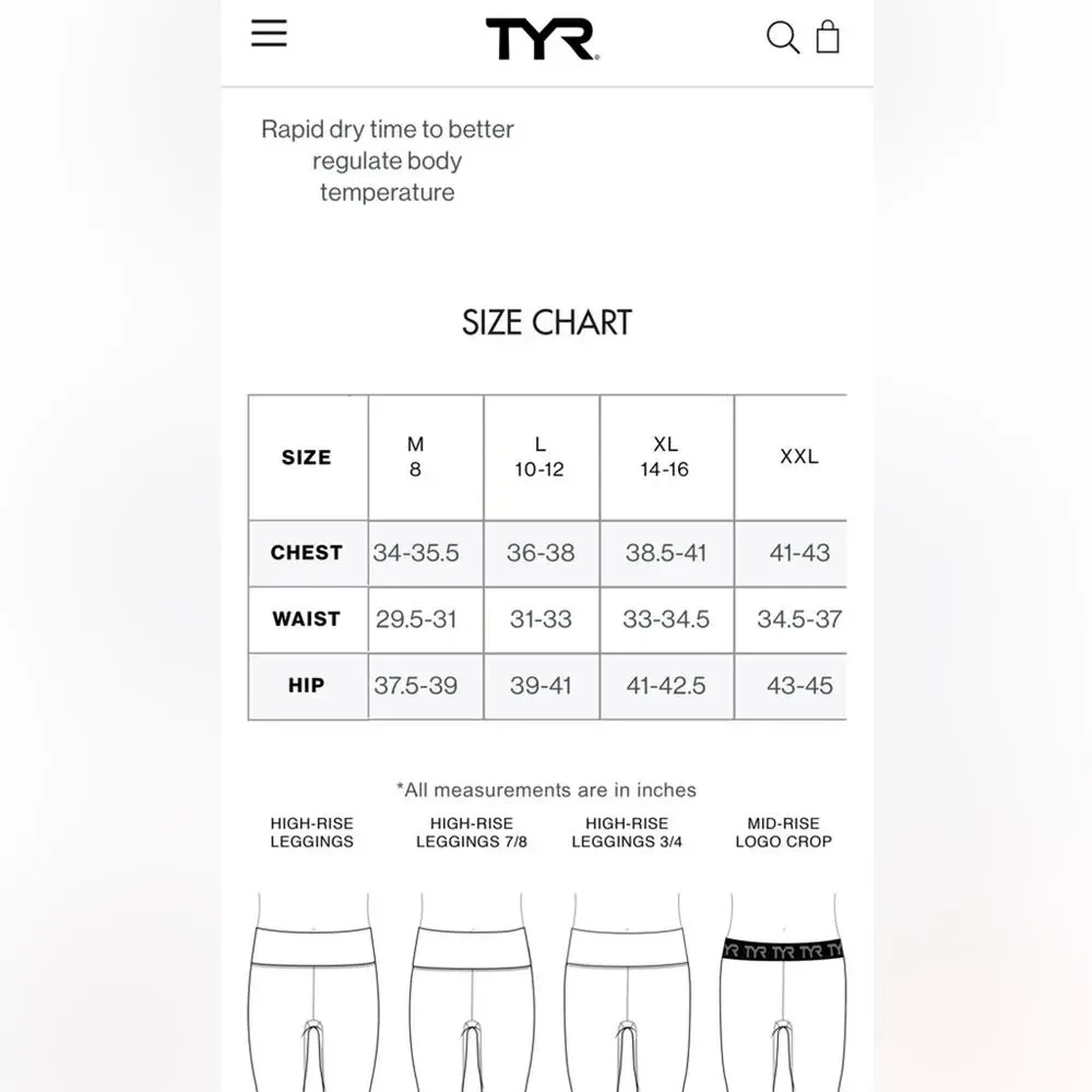 TYR Joule Elite™ Women's High-Rise 25" Leggings - Solid SZ L - Picture 6 of 7